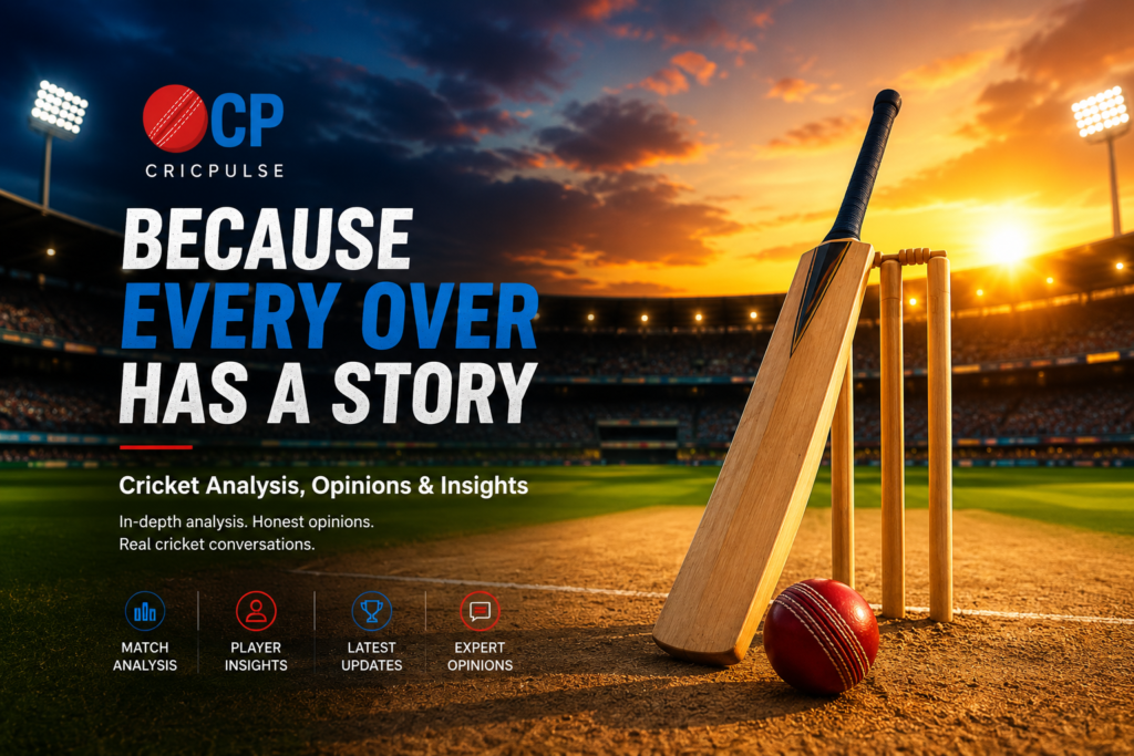 Welcome to CricPulse – Because Every Over Has a Story cover